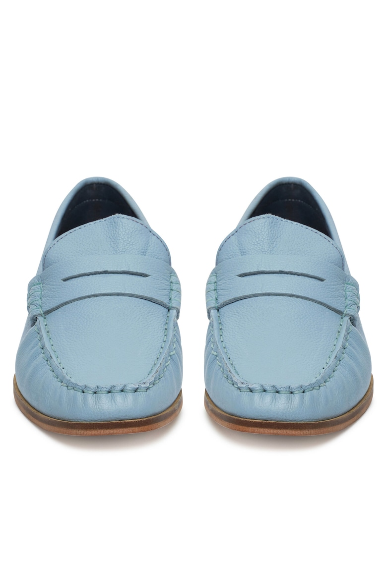 Mocasini dama - piele naturala - albastru -