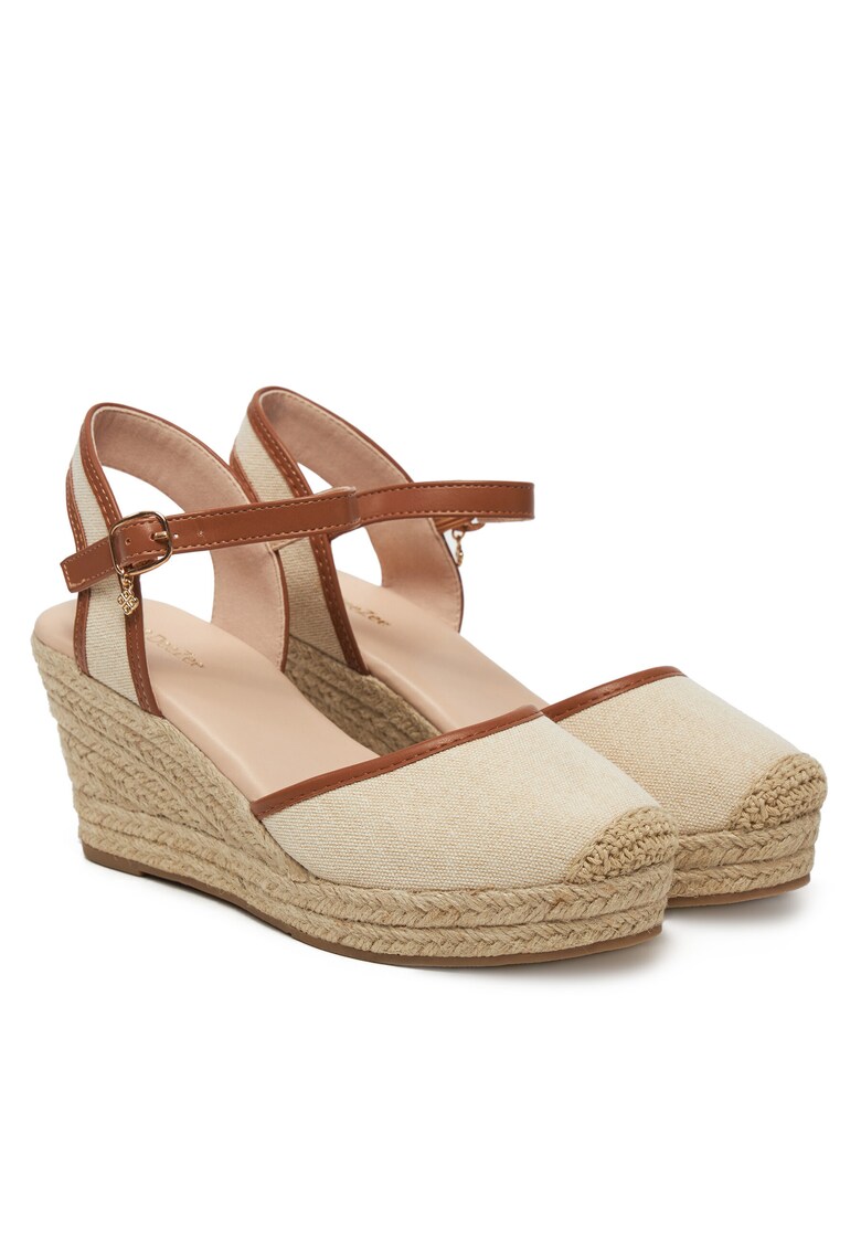 Sandale dama - espadrile Bej R-10 - tesatura