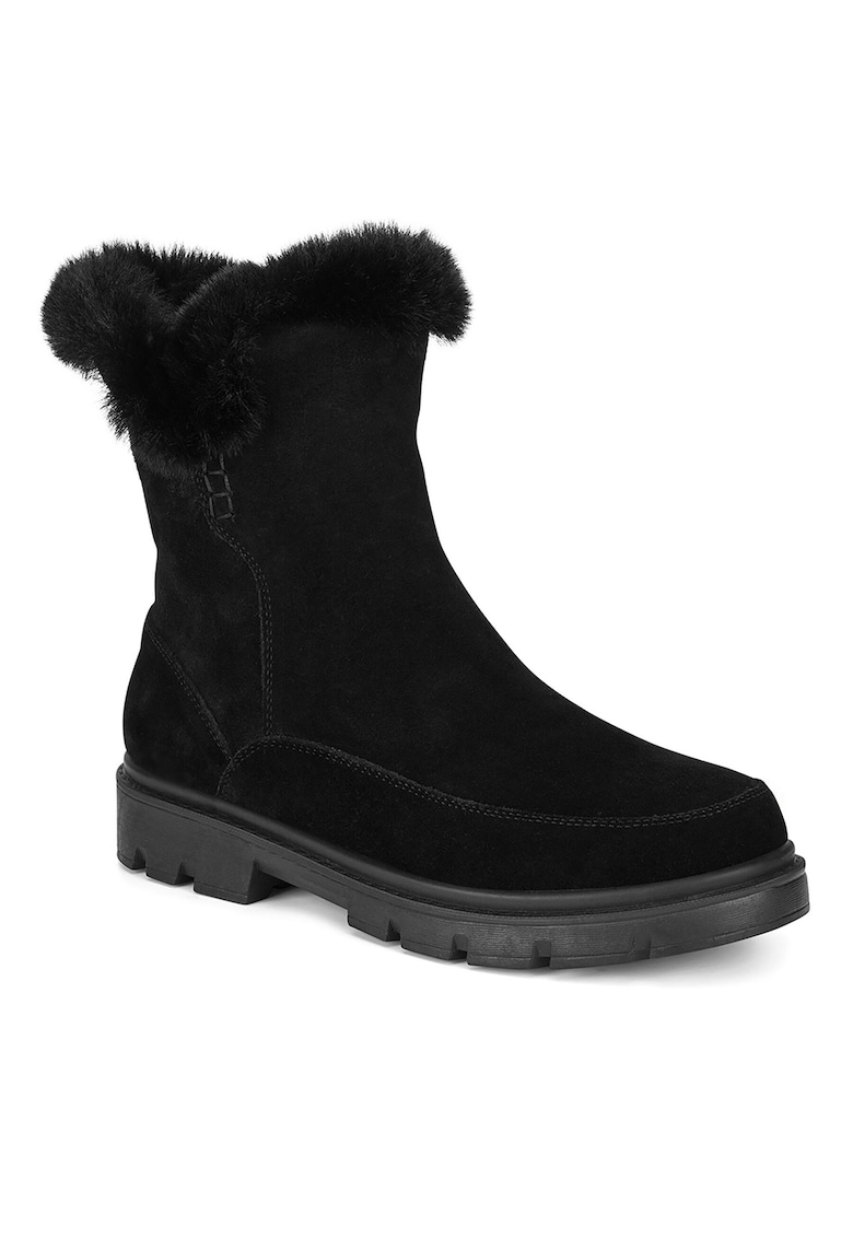Botine dama Piele naturala - Negru - Negru