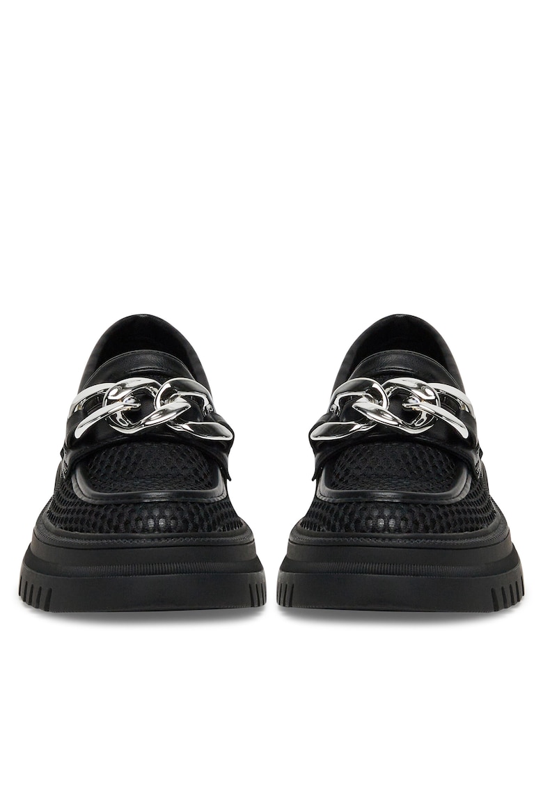 Mocasini dama - negru - tesatura 60062D-2