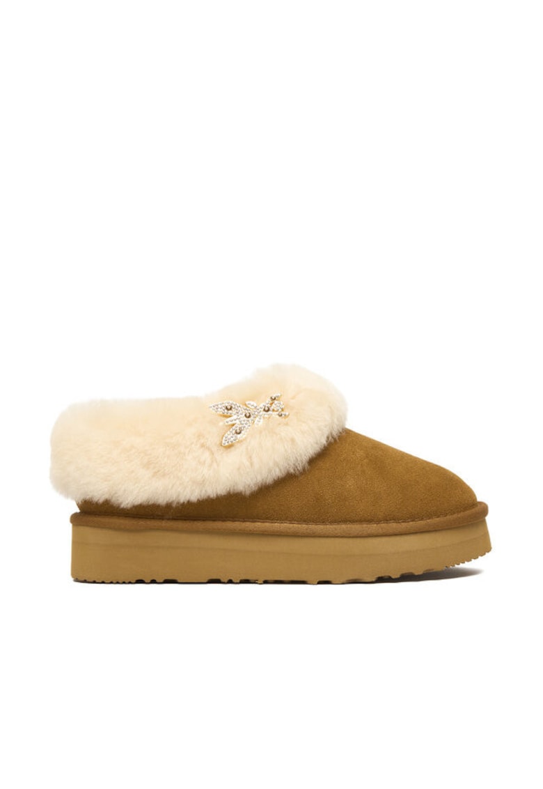 Saboti de zapada unisex piele naturala - maro
