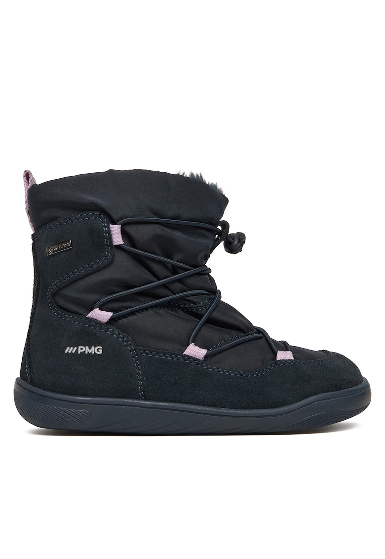 Ghete sport fete - piele naturala - bleumarin/roz