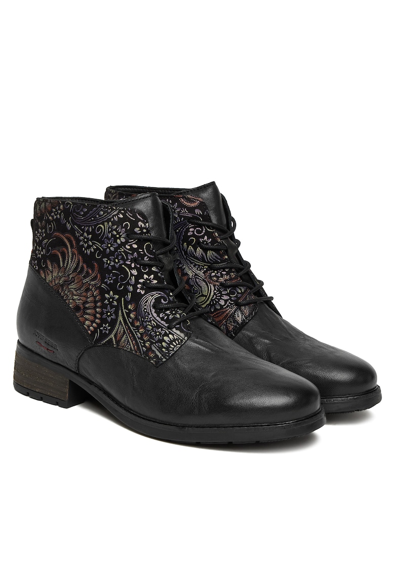 Botine dama MI159 - Piele naturala - Negru