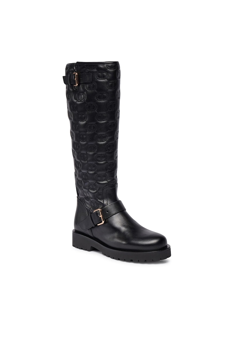 Cizme dama - piele naturala - negru -