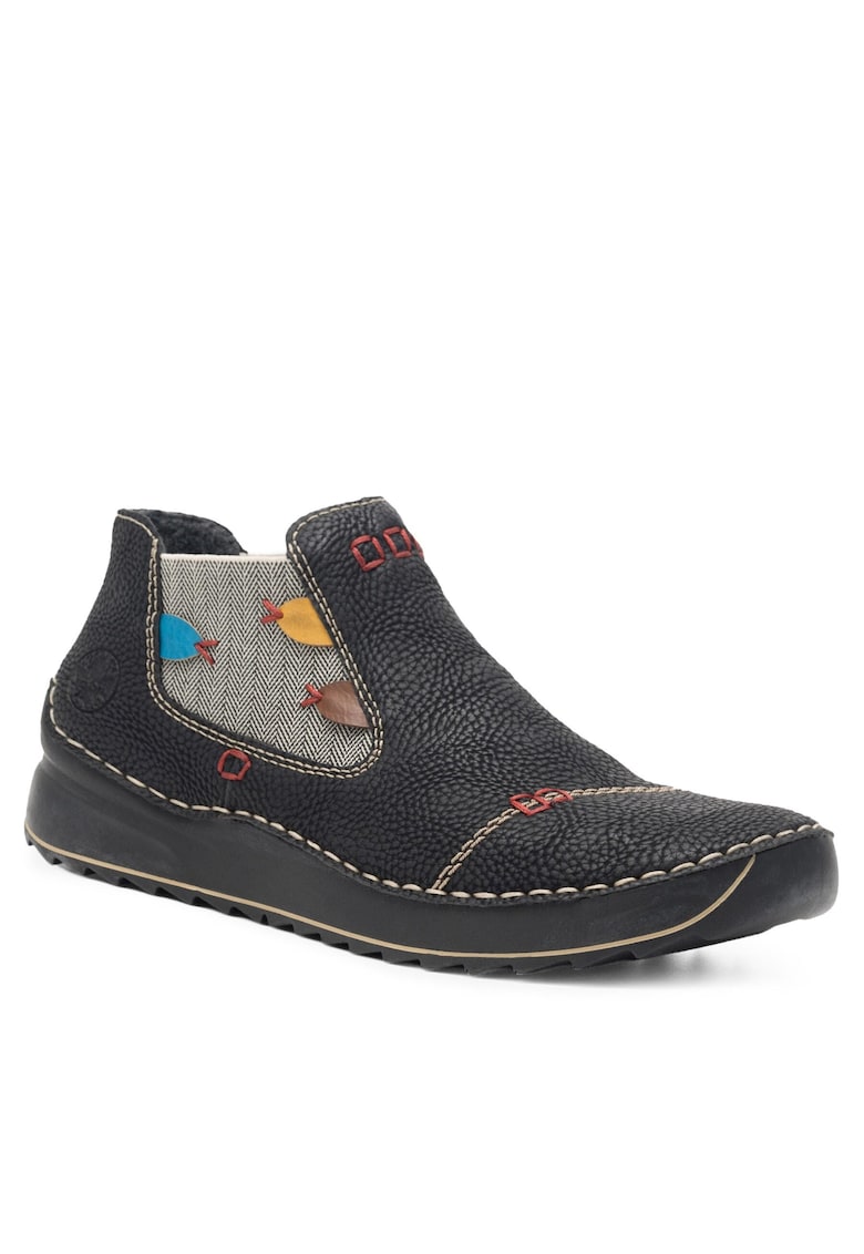 Ghete dama - material sintetic - negru -