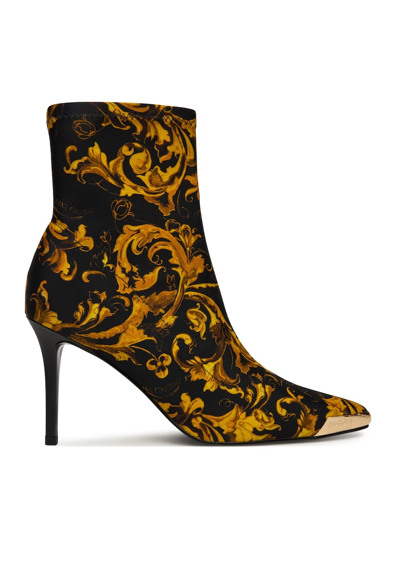 Botine dama 79VA3S51 - Textil - Negru/Auriu