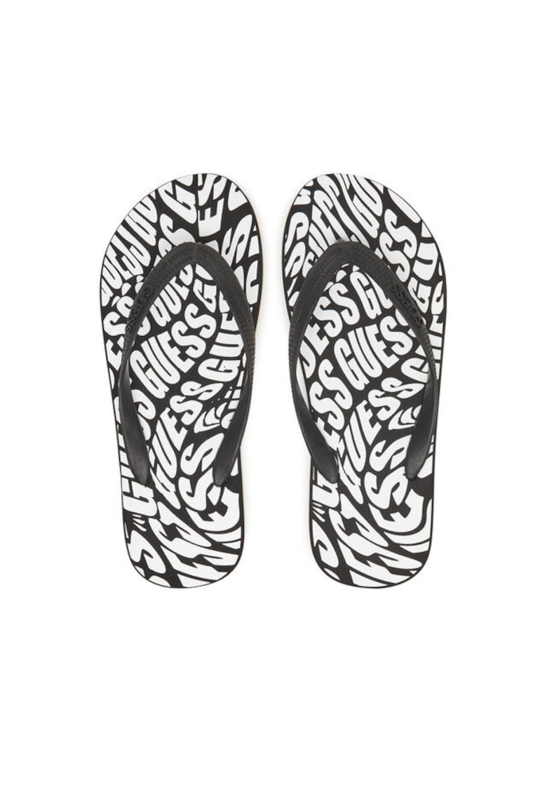 Slapi barbati model JBLK - culoare negru-alb