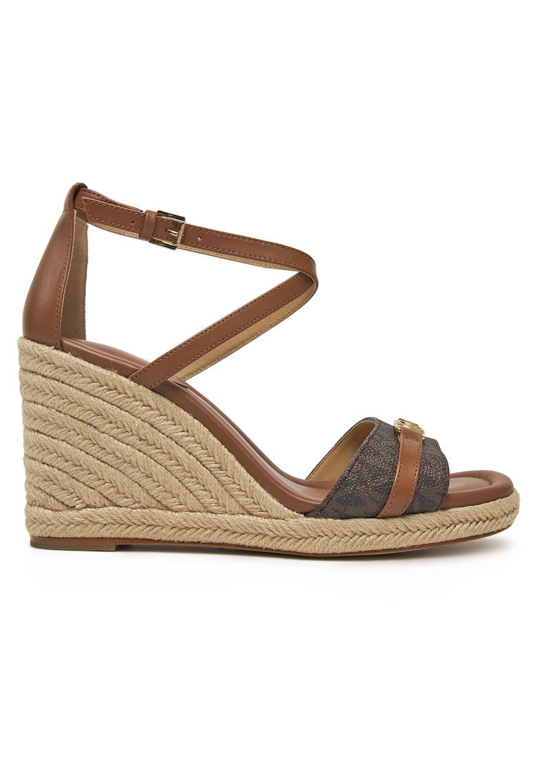 Sandale dama - Mandy Wedge - piele naturala - maro