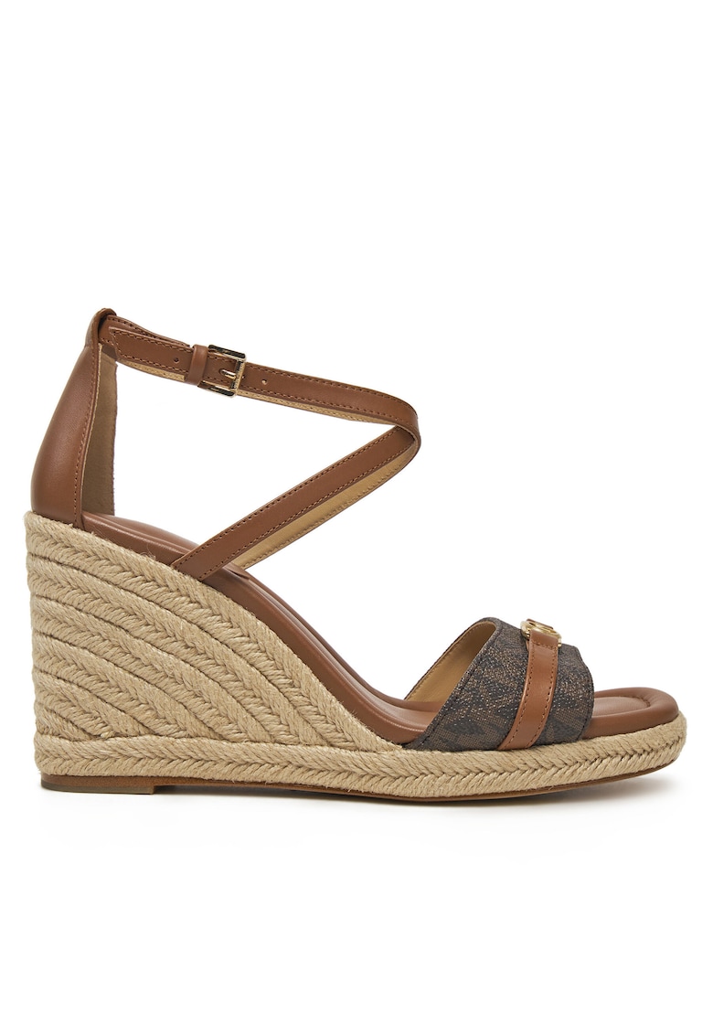 Sandale dama - Mandy Wedge - piele naturala - maro