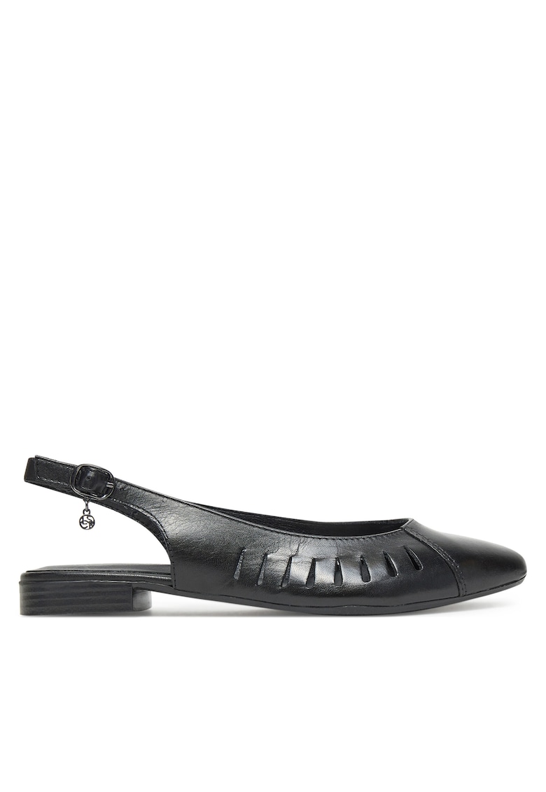 Balerini dama - piele naturala - negri