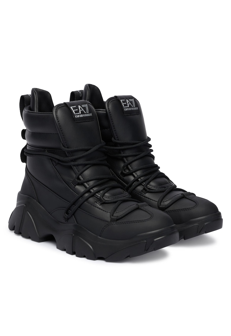 Ghete dama - piele ecologica - negru - stil elegant -
