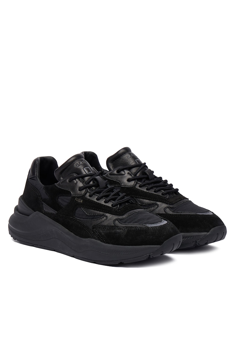 Pantofi sport dama Fuga Shiny W431-FG-S - piele naturala - negru