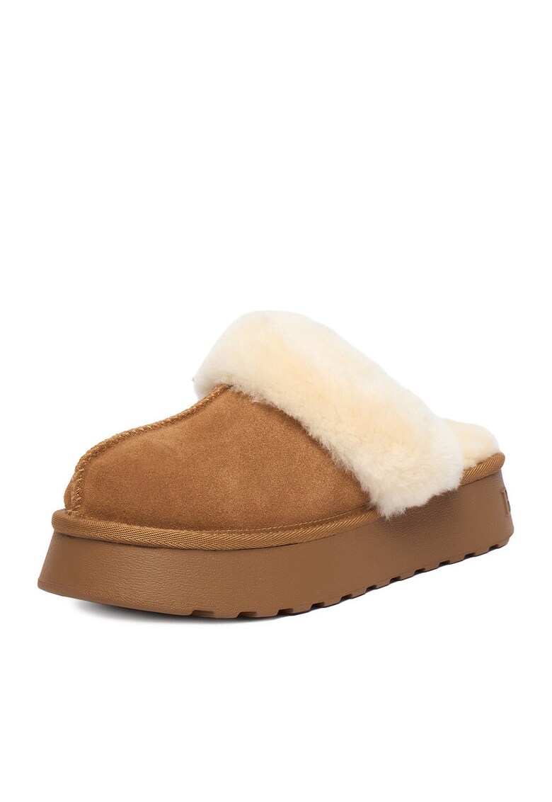 Papuci dama piele naturala - maro