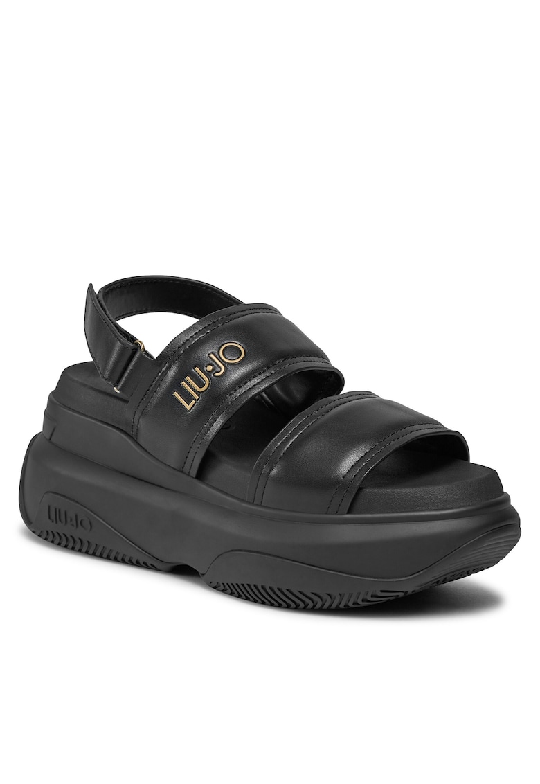 Sandale dama negru - piele ecologica
