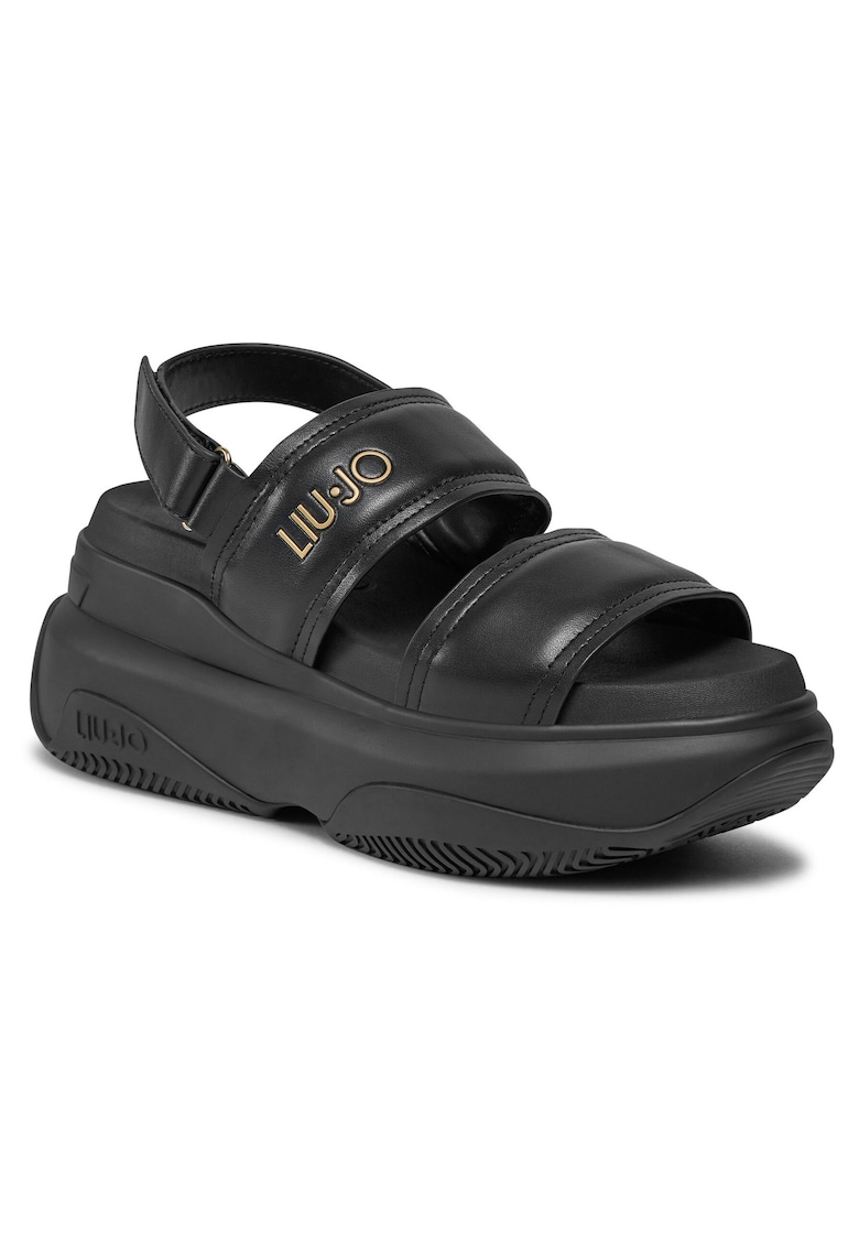Sandale dama negru - piele ecologica