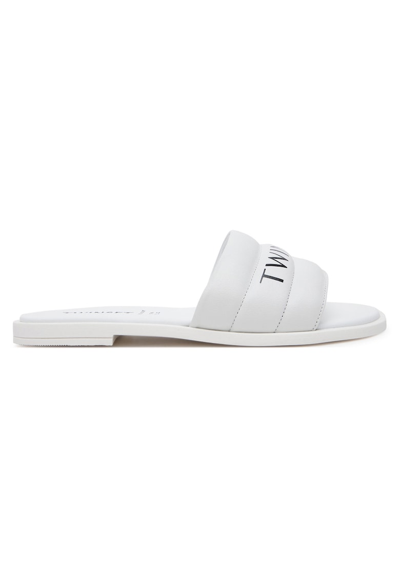 Slapi unisex Ice - piele naturala - alb