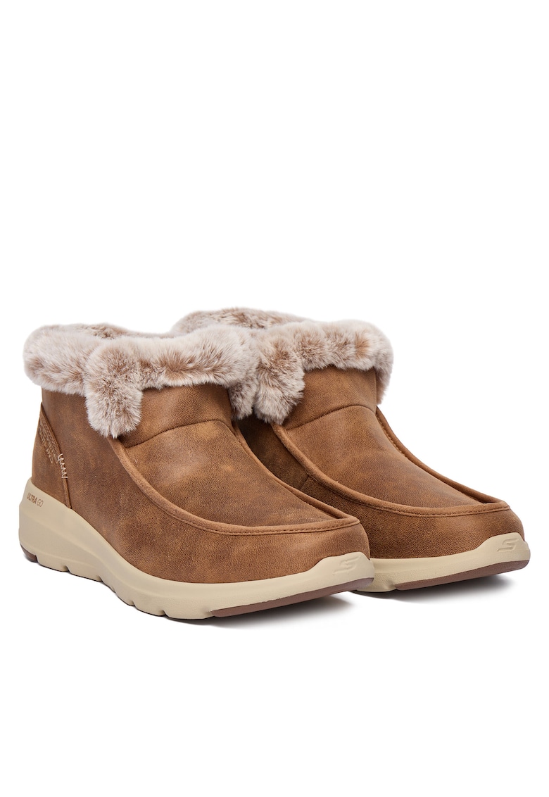 Skechers Botine dama - Glacial Ultra - maro - textil