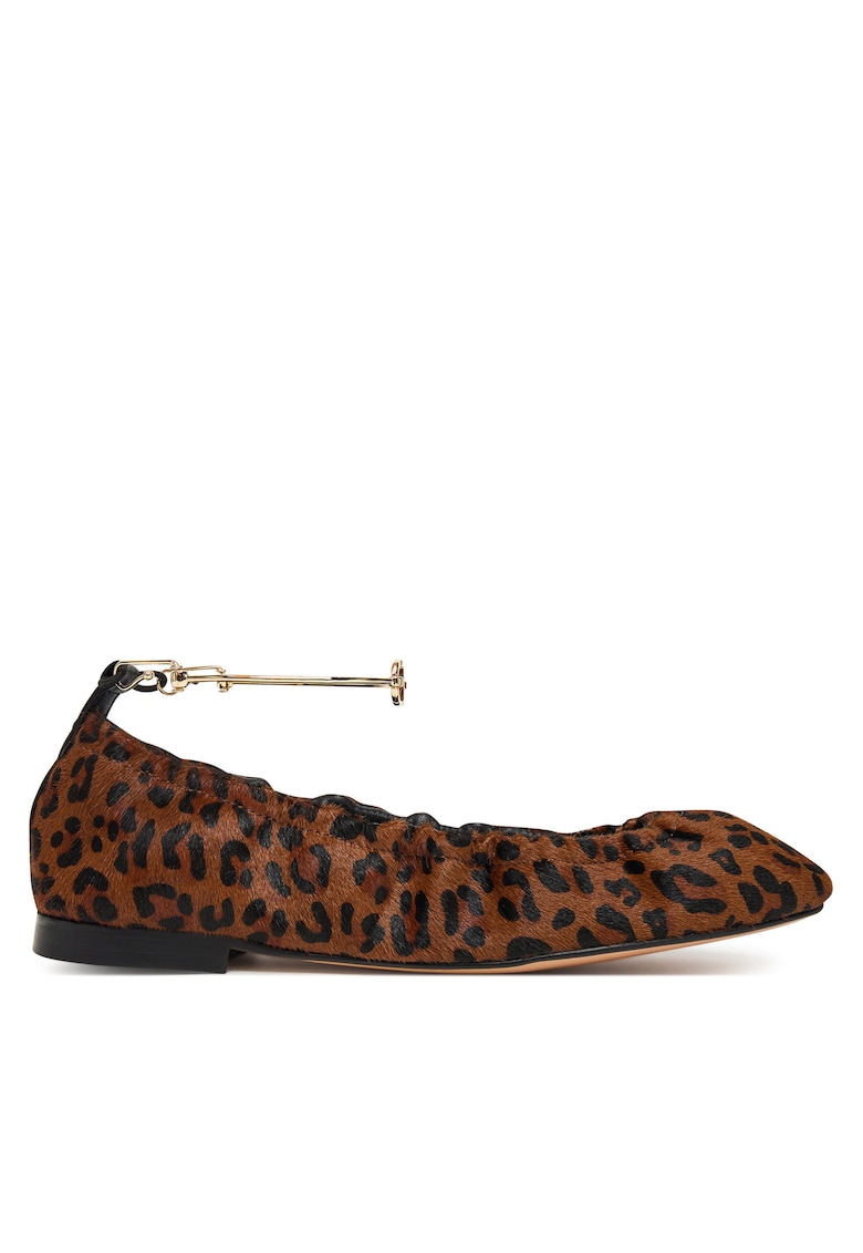 Balerini - Animalier - piele naturala - pentru femei - Maro