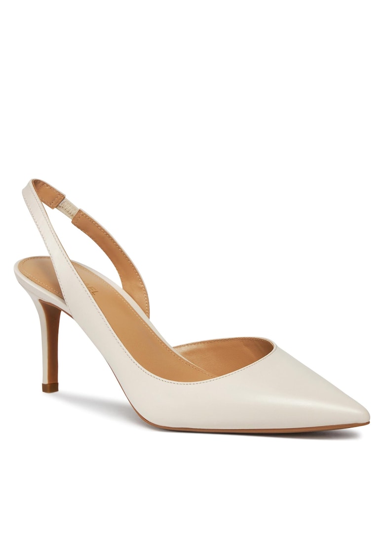 Pantofi slingback cu toc stiletto - Crem deschis