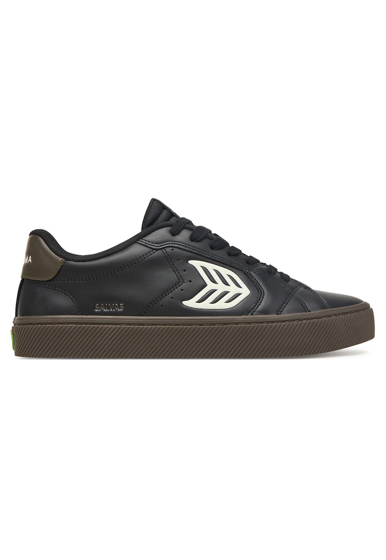 Tenisi barbati Teak Black/Ivory - piele naturala - negru