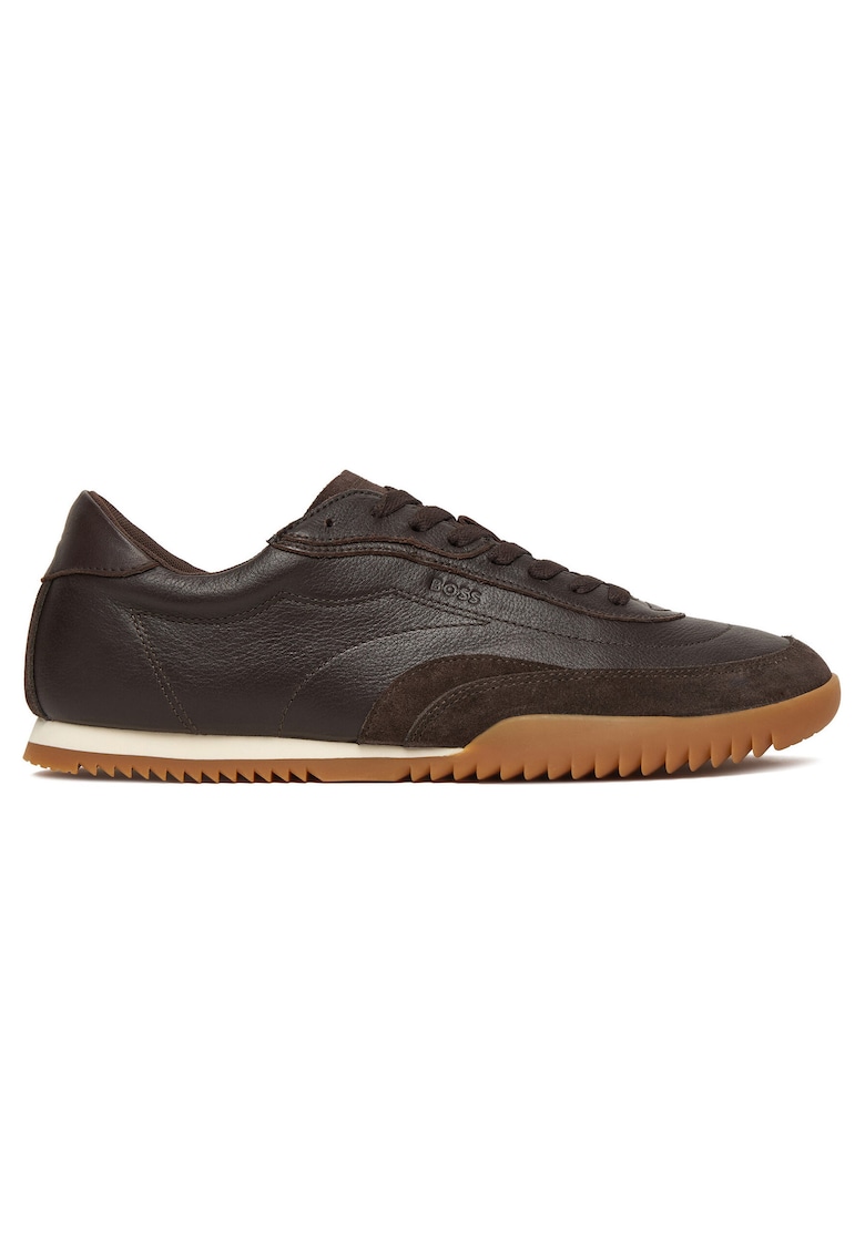 Tenisi model 202 - piele naturala - maro inchis