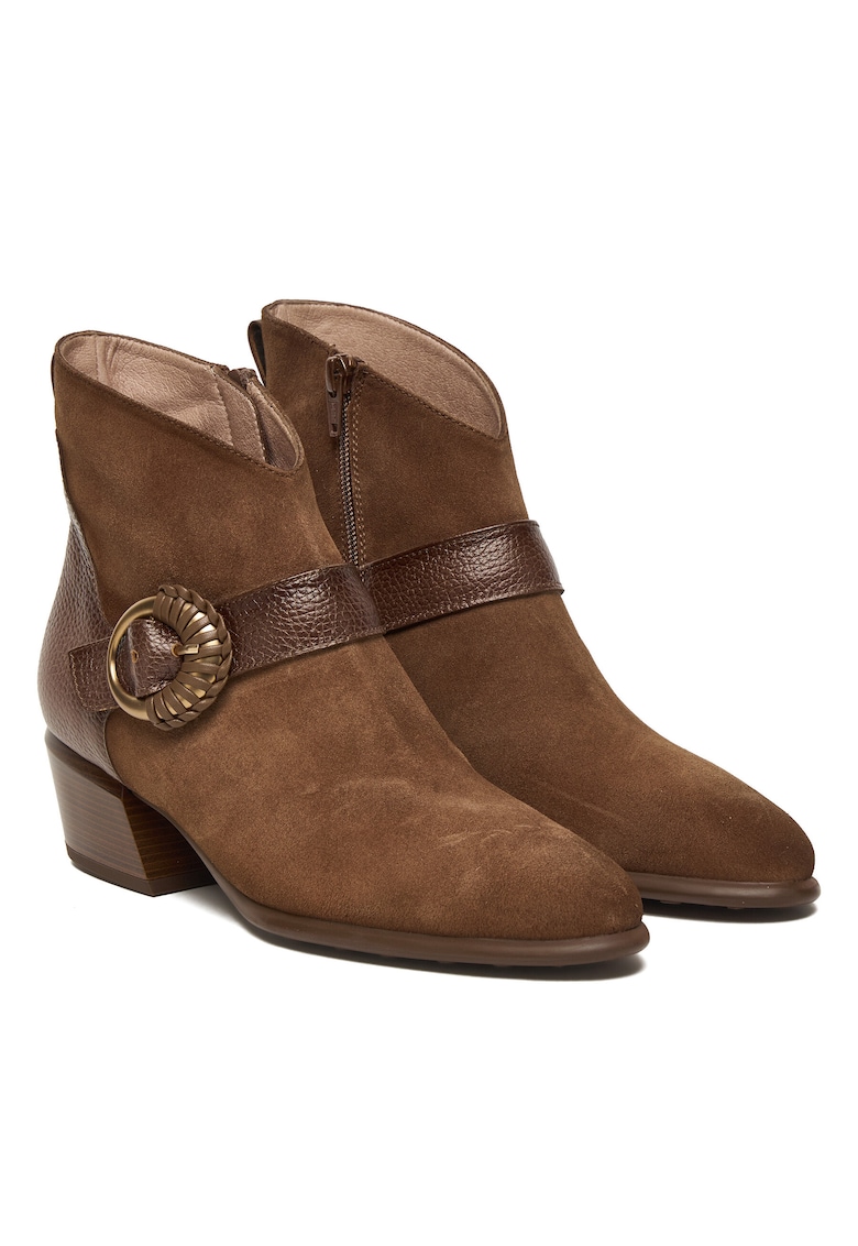 Botine dama C007 PHI254256 - Piele naturala - Maro