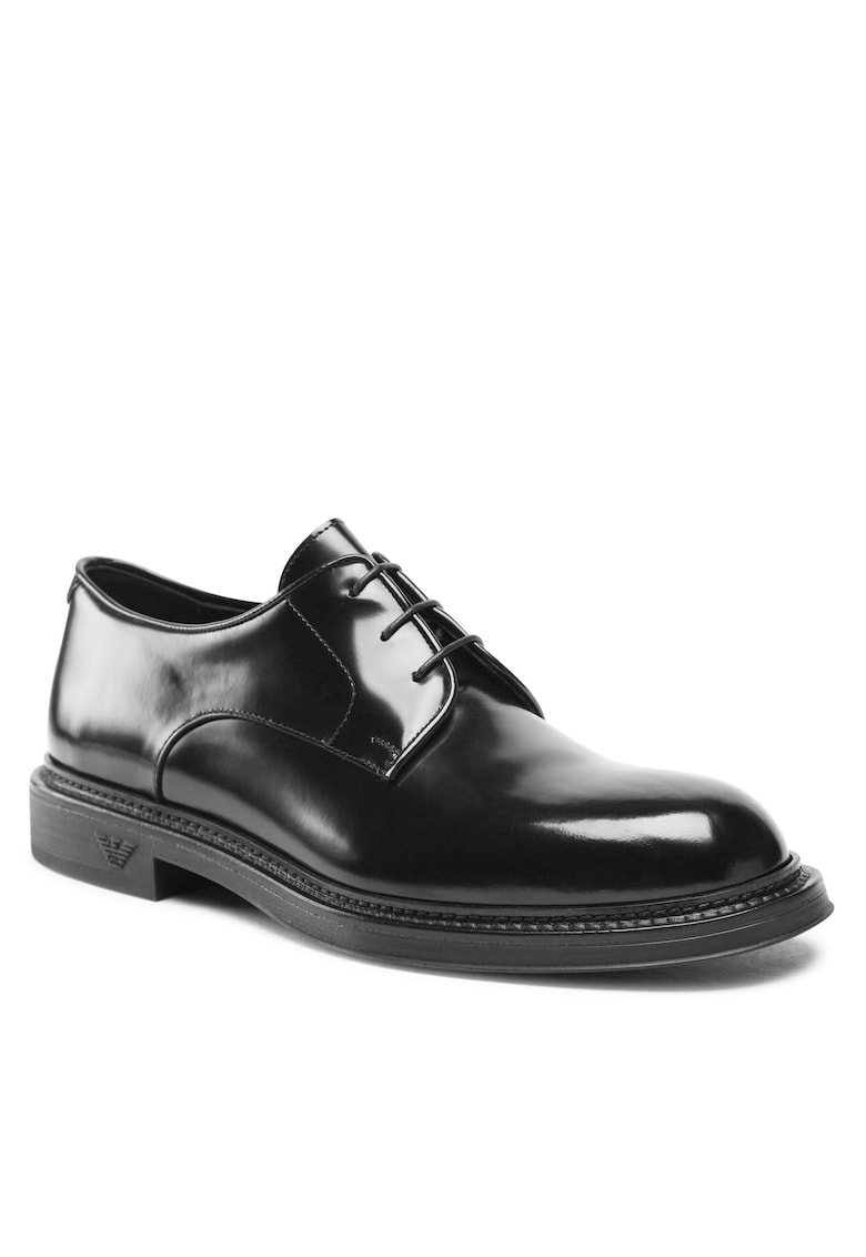 Pantofi barbati - piele naturala - negru - Negru