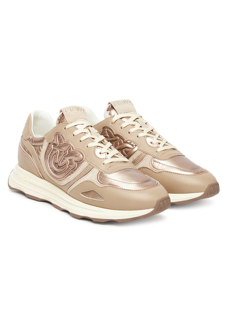 Pinko Tenisi dama Corda I35 SS0087P023 - piele naturala - bej/auriu