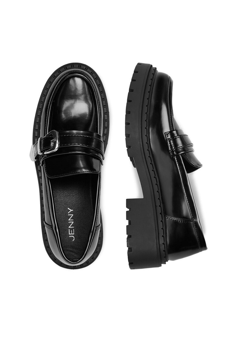 Mocasini dama model Jenny - negru - tesatura