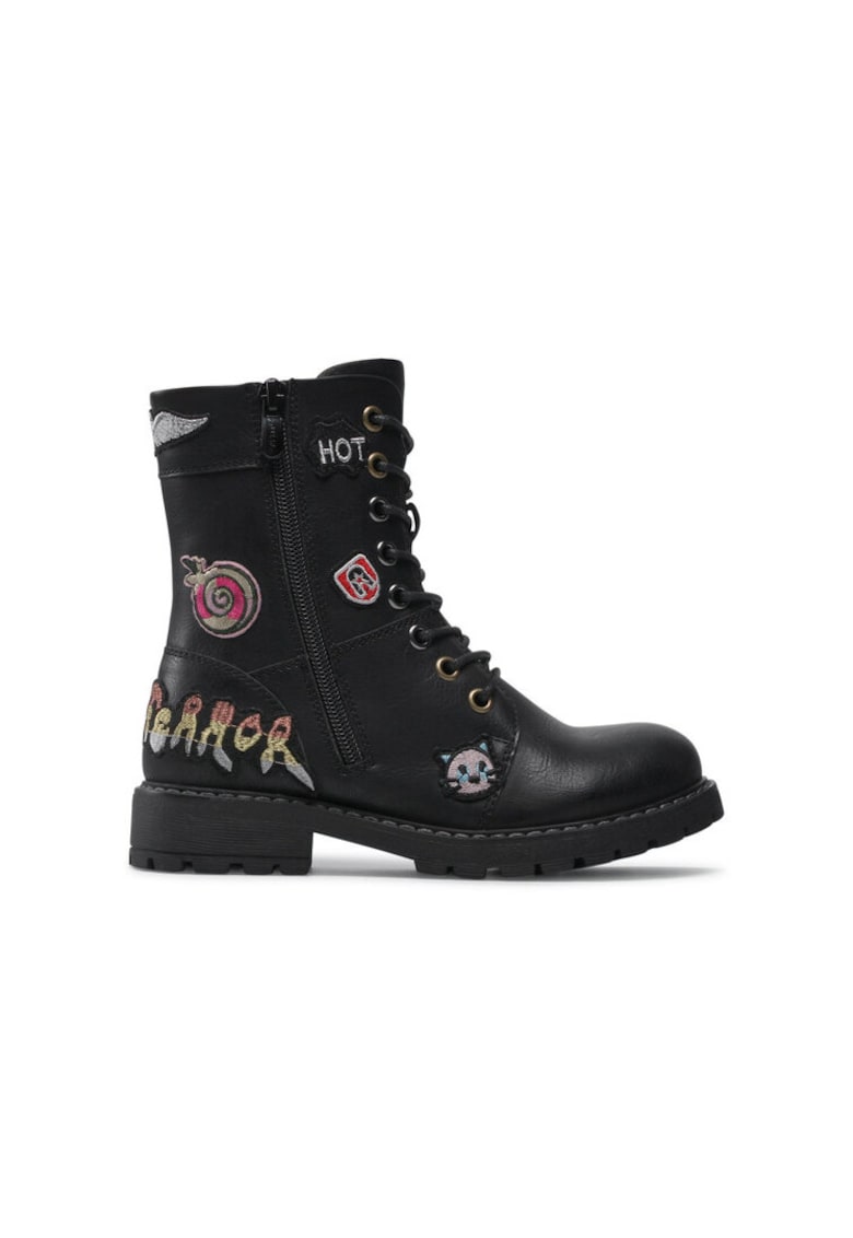 Ghete fete - piele ecologica - negru -