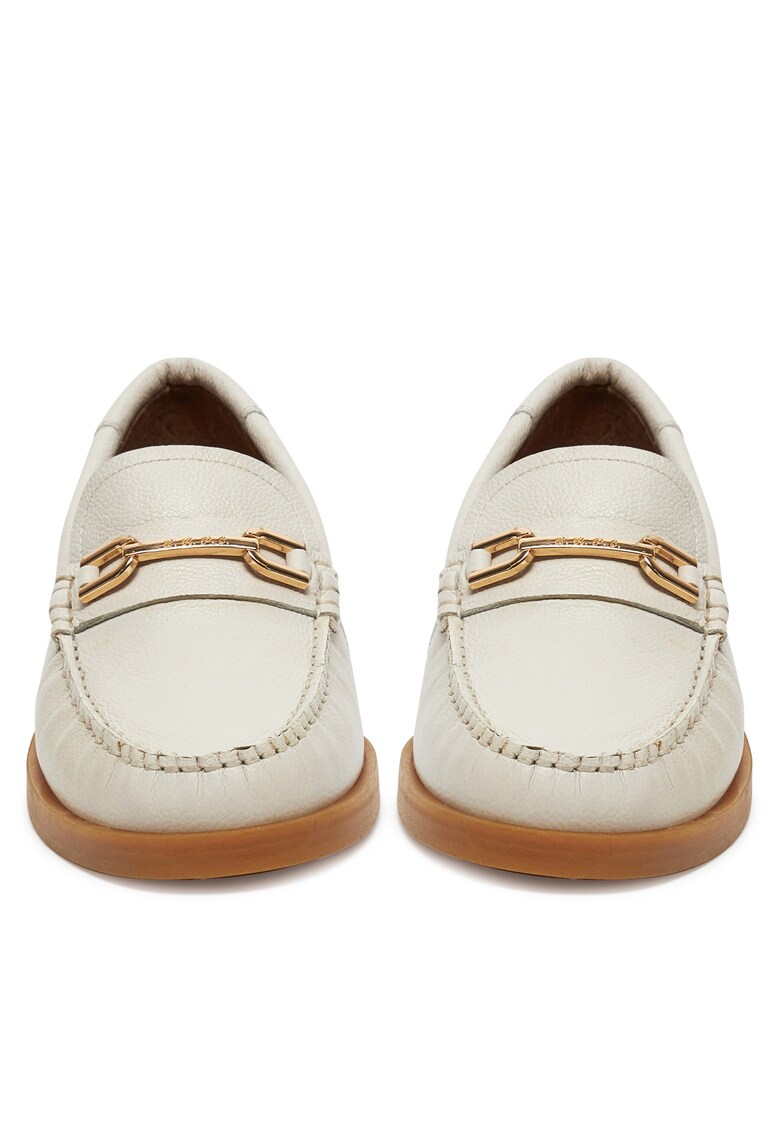 Mocasini dama - ecru - piele naturala