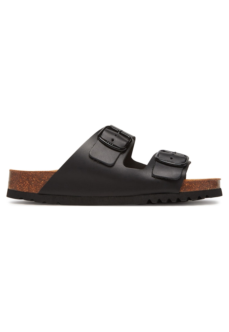 Papuci dama model Josephine - piele naturala - culoare neagra -