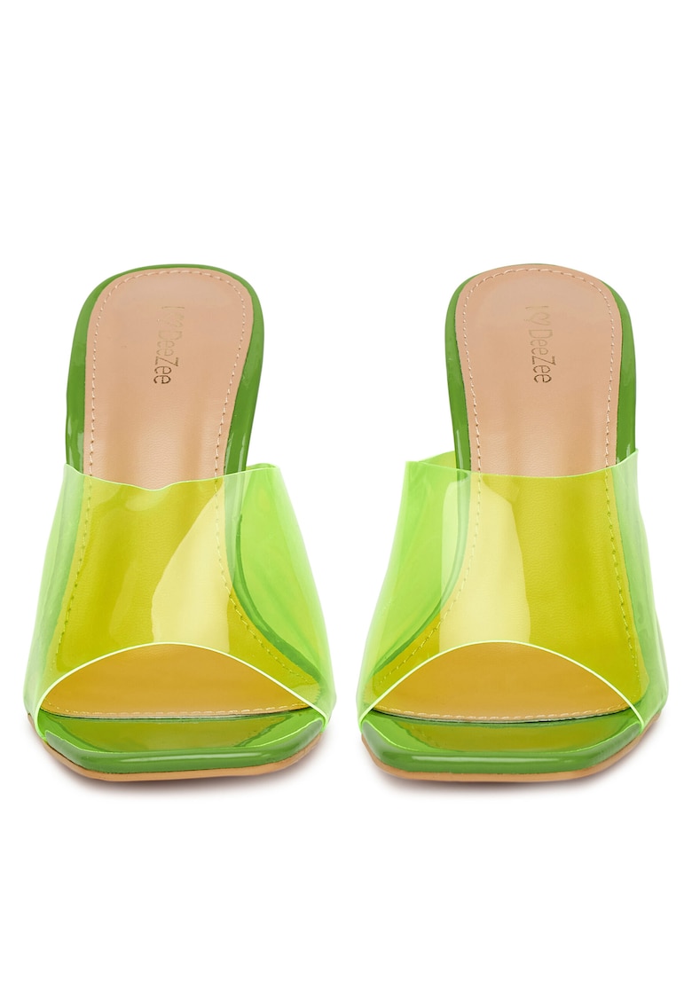 Slapi dama cu toc - ZALHT-01 - verde