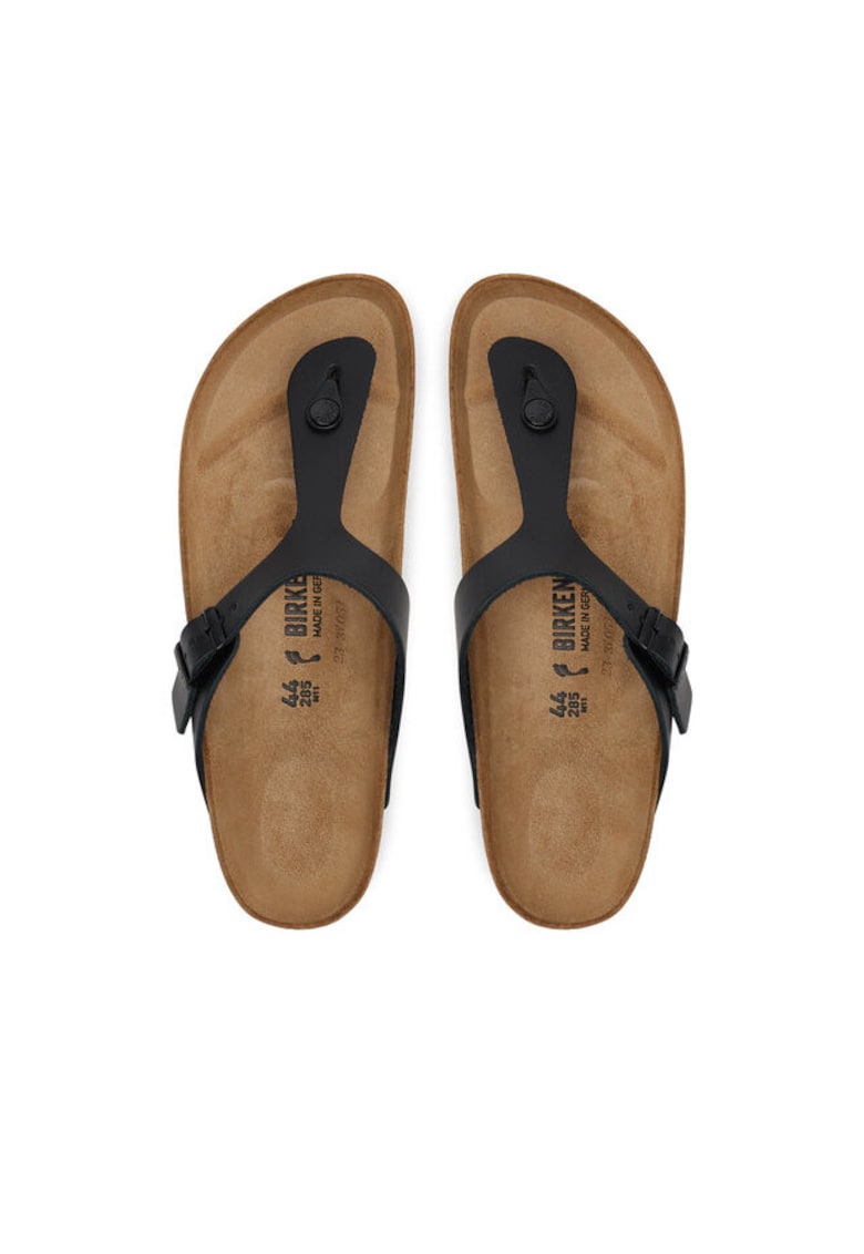 Slapi unisex Gizeh - piele naturala - negru -