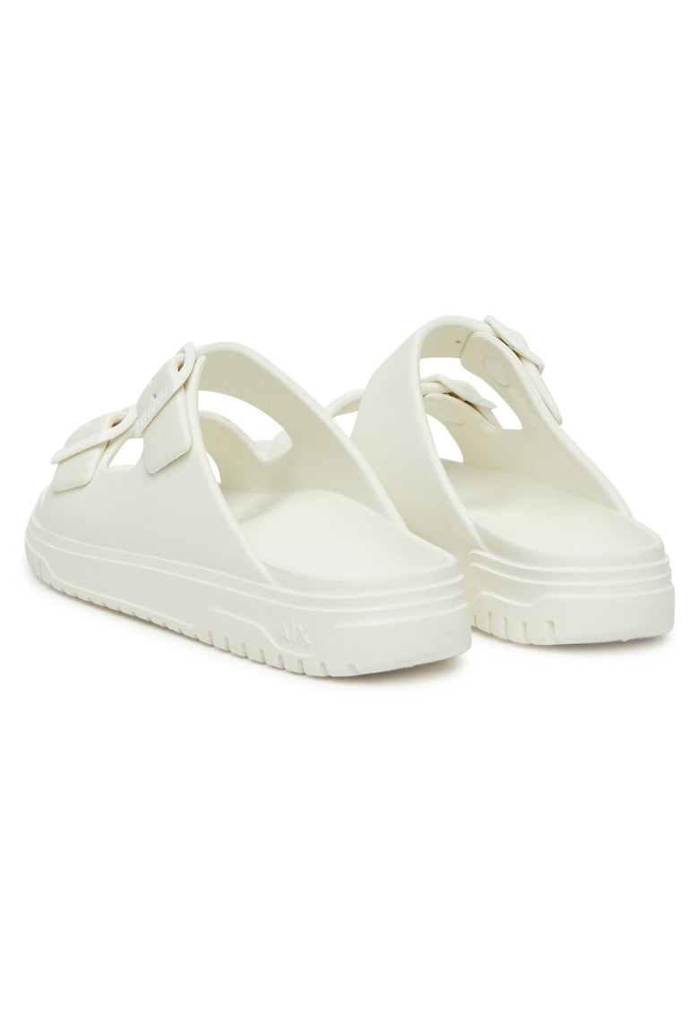 Papuci de dama - piele ecologica - alb -