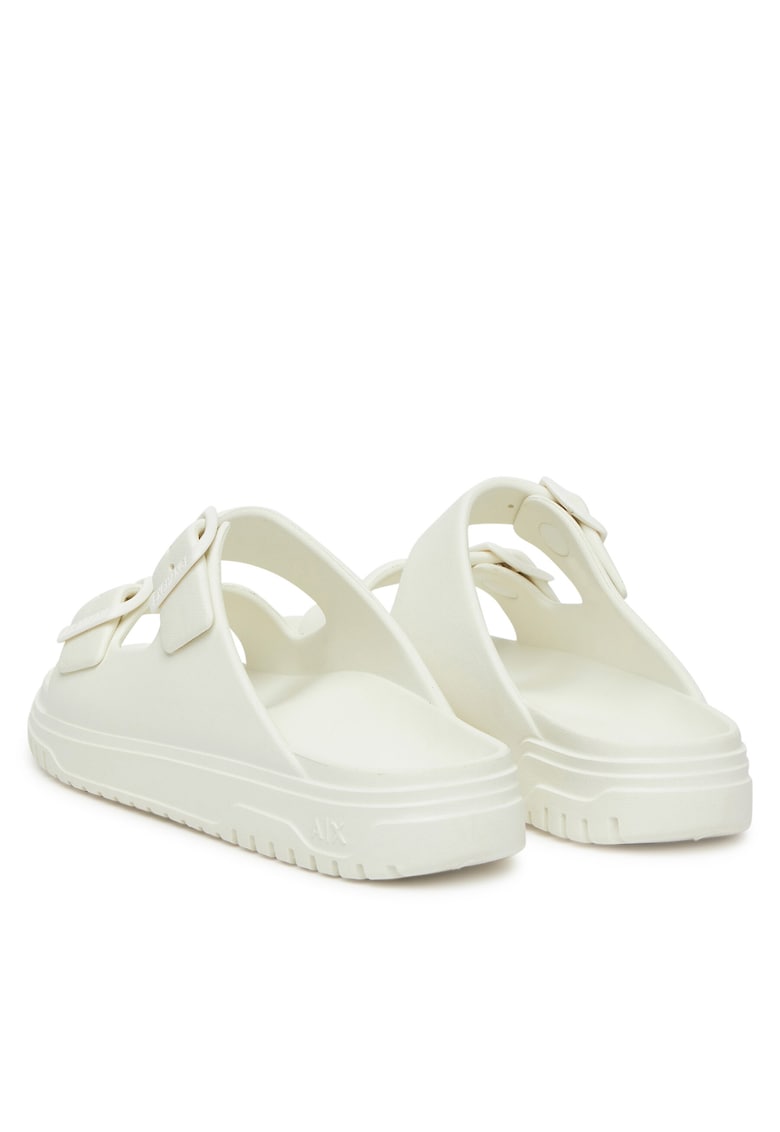 Papuci de dama - piele ecologica - alb -