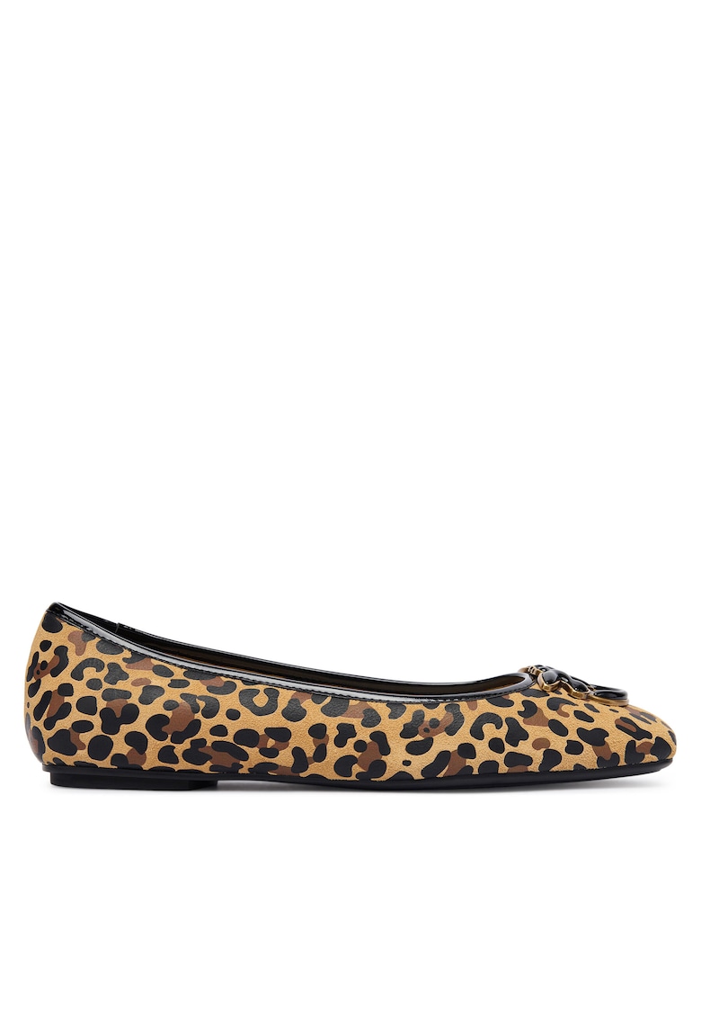 Balerini dama - piele naturala - negru/maro