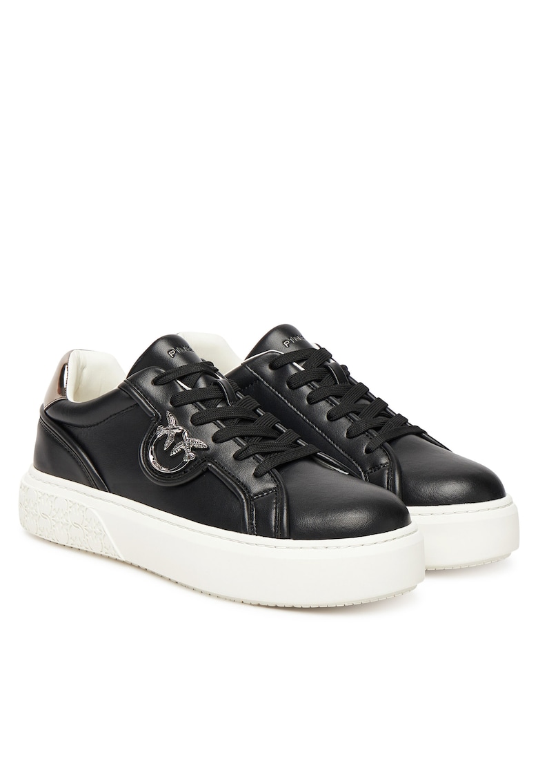 Pantofi dama - Piele naturala - Negru/Alb -