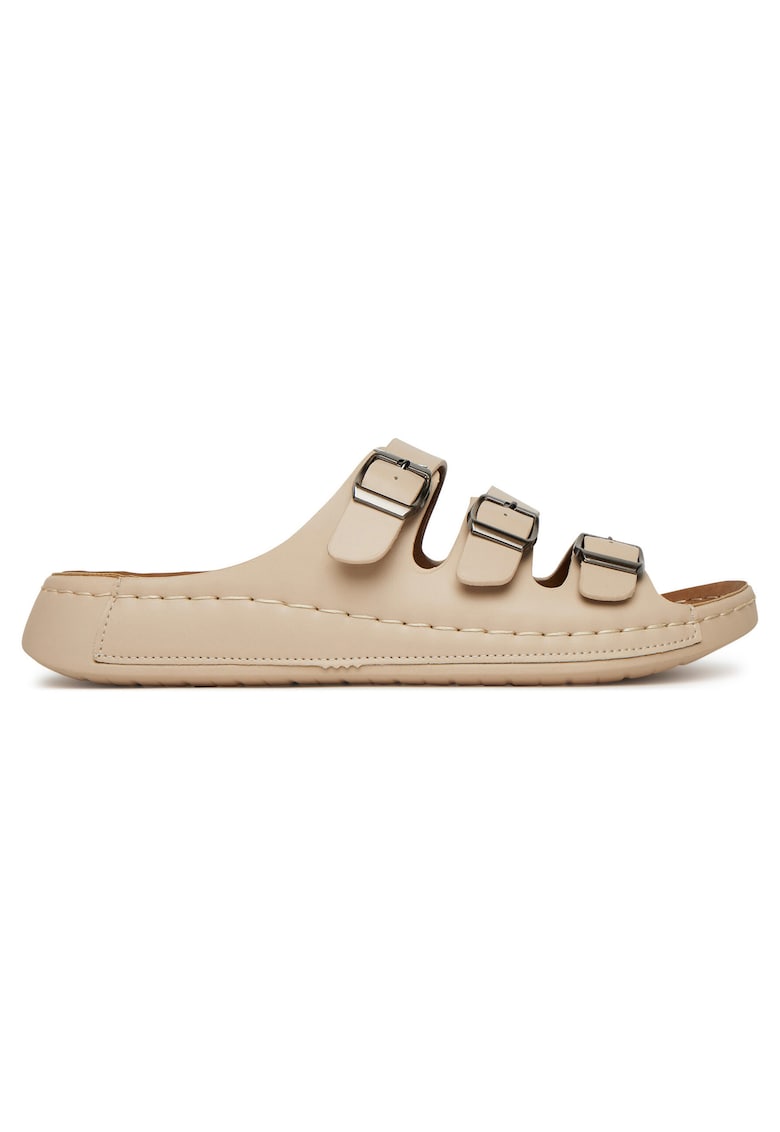 Papuci dama - bej - material sintetic -
