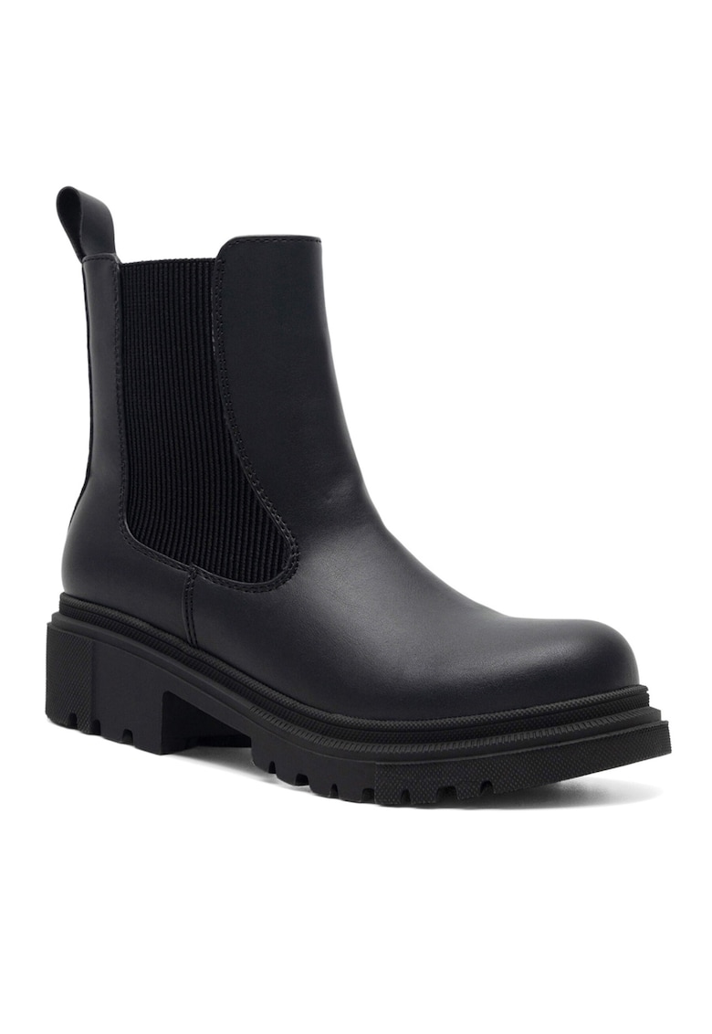 Botine fete - textil - negru