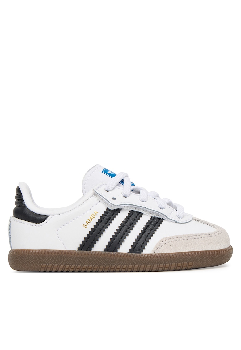 Pantofi sport copii - piele naturala - alb - sistem inchidere Velcro -