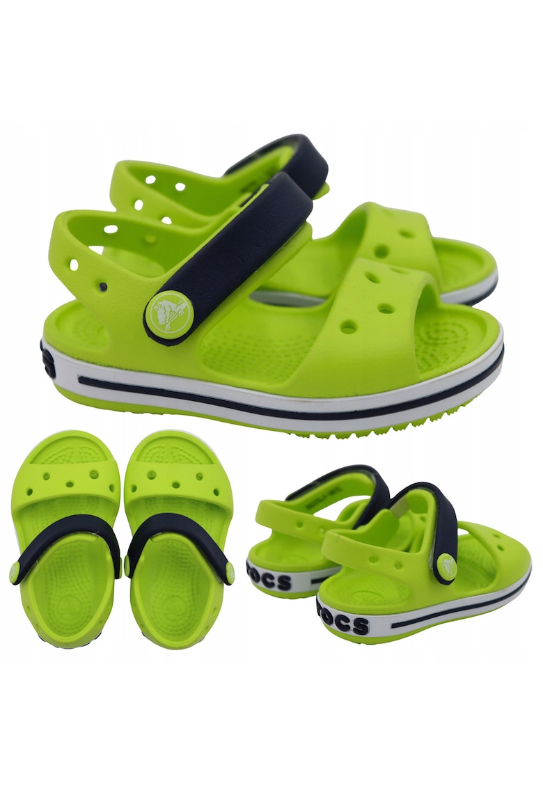 Sandale Copii - Crocband Sandal 12856-3Tx - Marimea 19-20 - Verde - Talpa Antiderapanta - Ventilatie Excelenta - Usoara Si Uscare Rapida Croslite™ - Usor De Imbracat (Velcro)