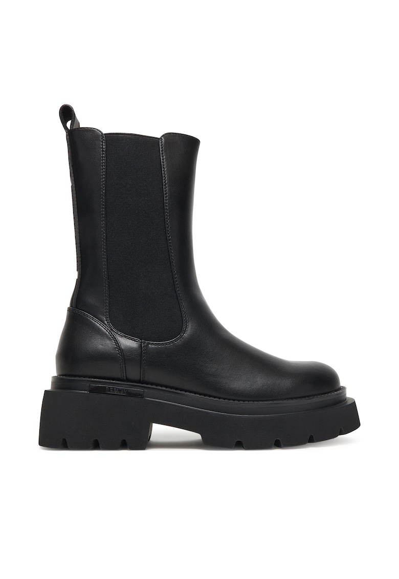 Botine femeie - piele ecologica - negru -