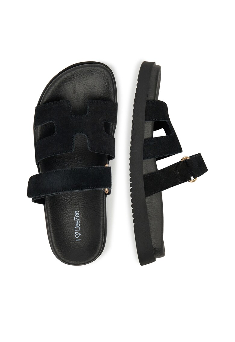 Papuci dama piele naturala - negru - model DZ-S1