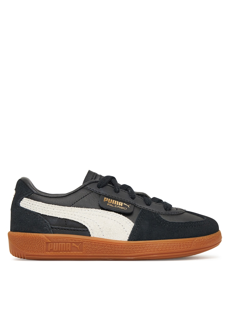 Pantofi sport copii - Palermo Lth Ps 39727 - negru/gri - piele naturala -