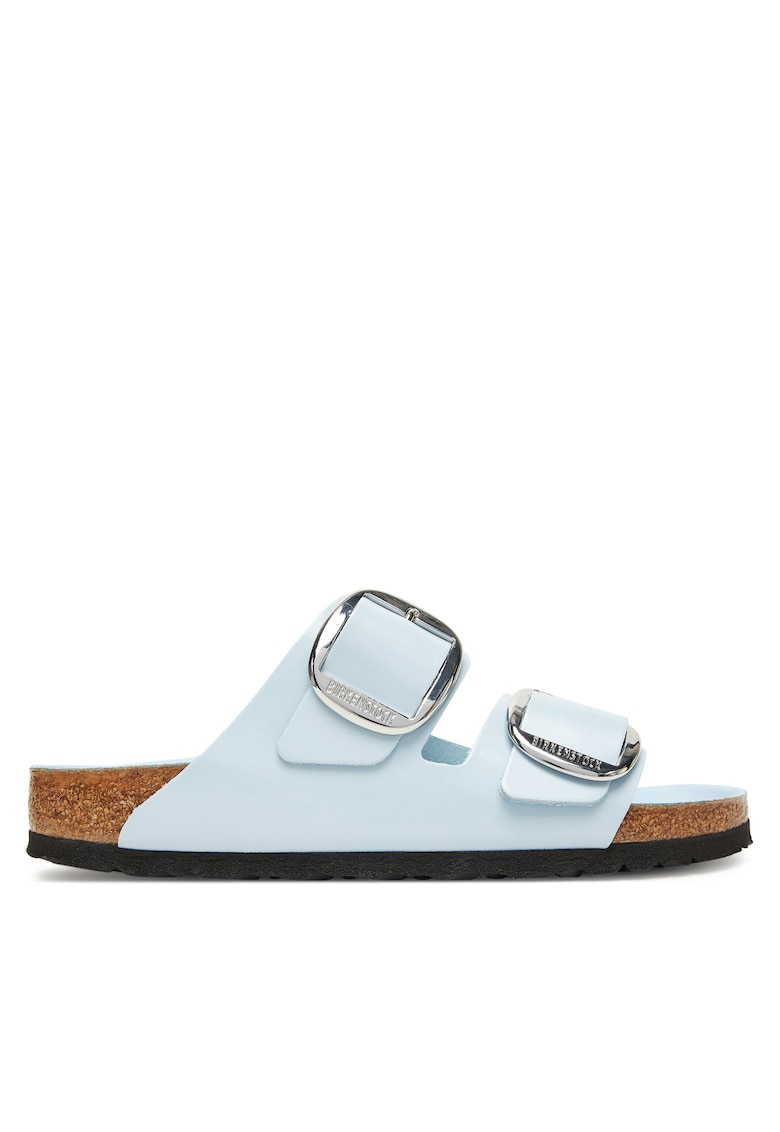 Slapi dama model Arizona Big Buckle - piele ecologica - culoare Baby Blue - luciu ridicat