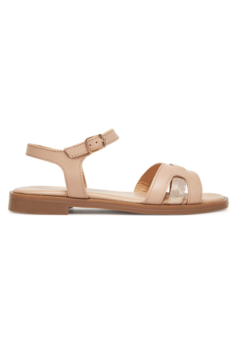 Sandale piele bej - Bej