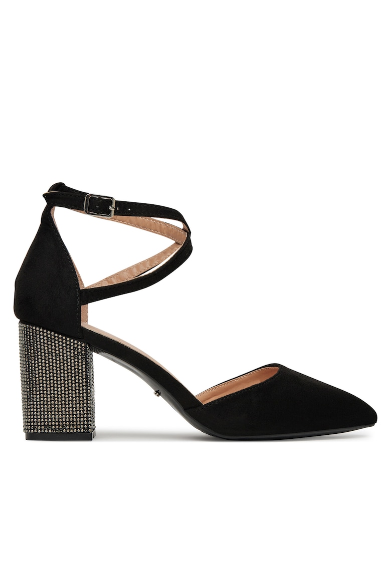 Sandale dama - model DZ0068 - cu toc - negru