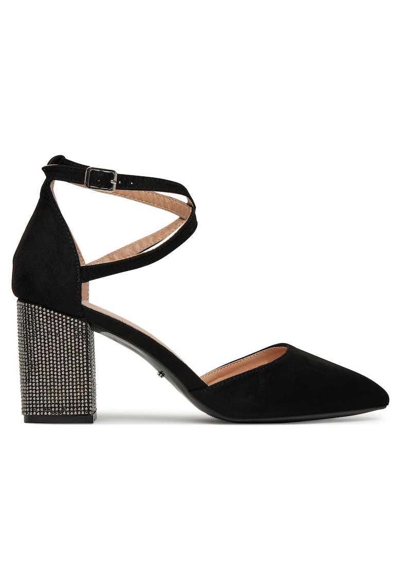Sandale dama - model DZ0068 - cu toc - negru