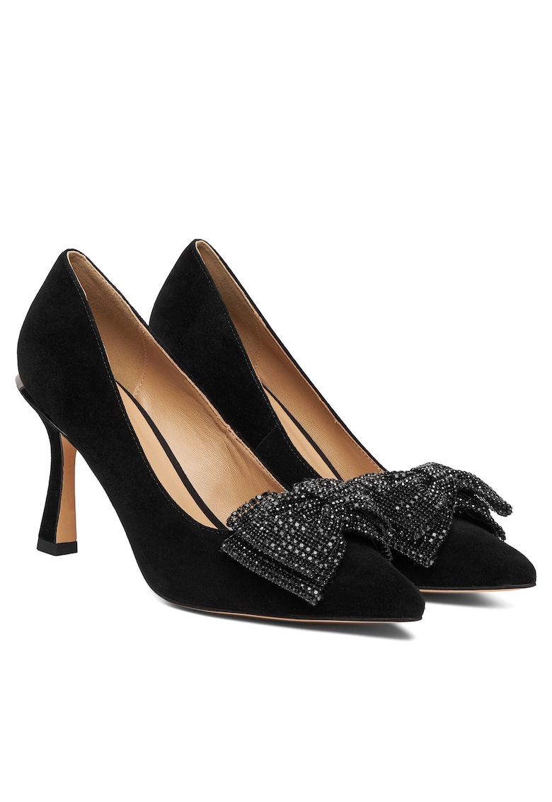 Pantofi dama din piele naturala - Negru